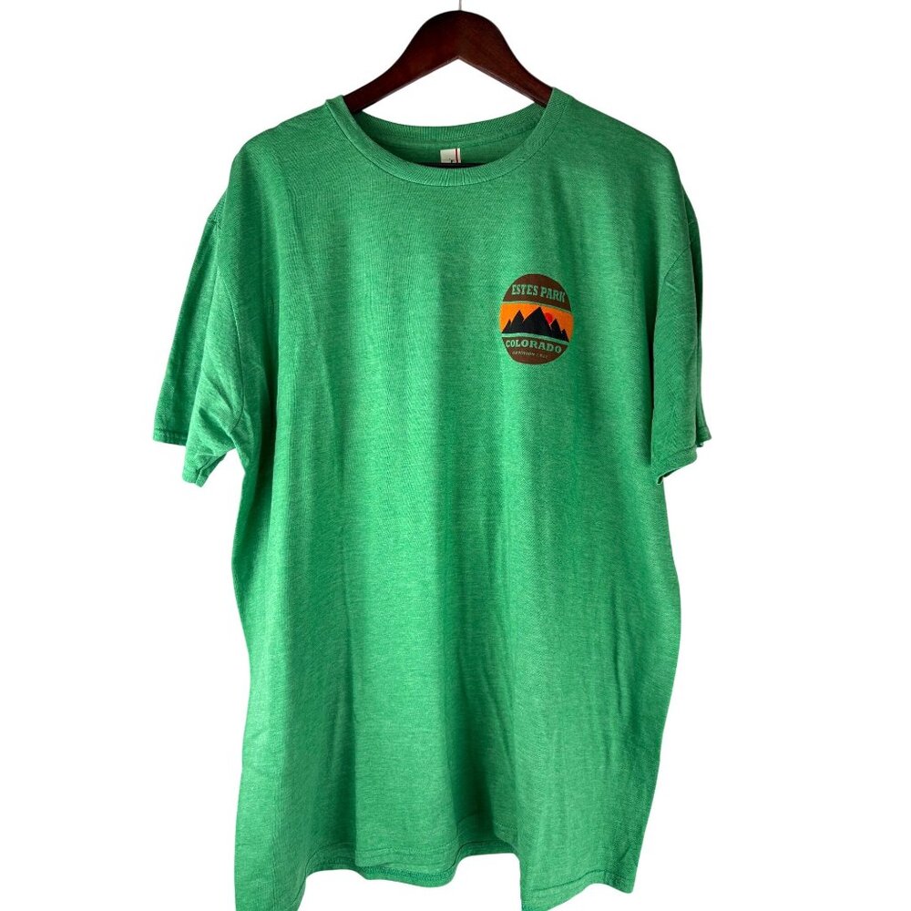 NWOT 2000's Climbing Outdoors Pikes Peak Colorado Tee Shirt, Men's Size 2XL